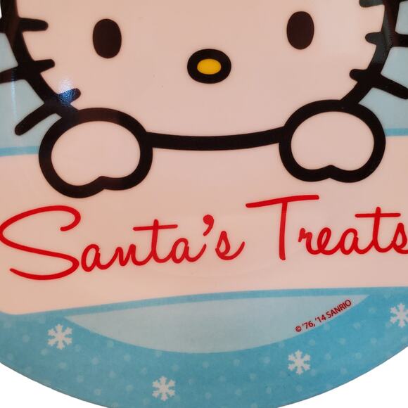 Vintage Sanrio Hello Kitty Santas Treats Plate Santa Cookie Plate 2014 - Picture 2 of 7